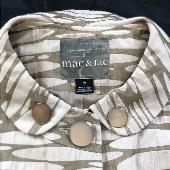 Mac & Jac Olive and White Patterned Jacket - Picture 6 of 13